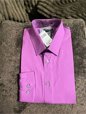 Men's Extra Slim Fit Button-Down Shirt - purple